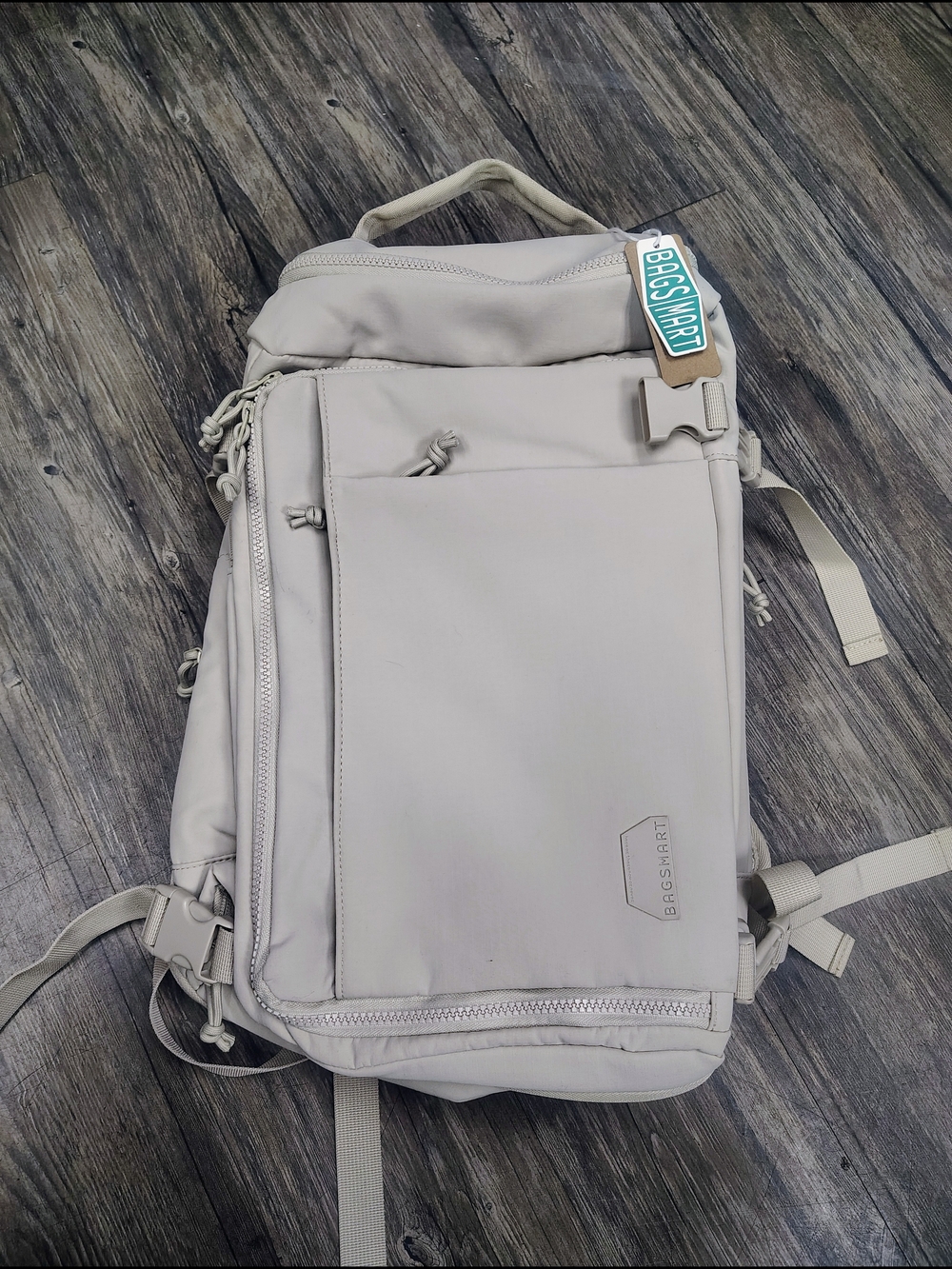 Bag Smart Men's And Women Convertible Travel Backpack in Light Beige - Picture 3 of 13